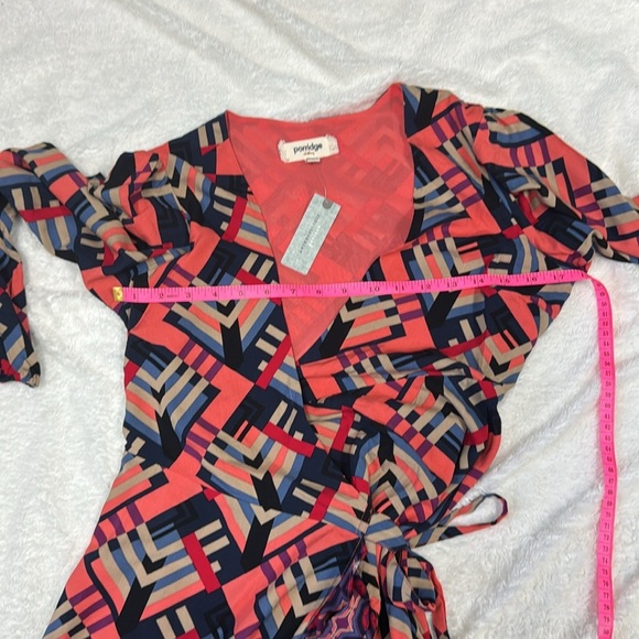 Anthropologie Geometric Multicolor Fall Dress - Picture 6 of 11